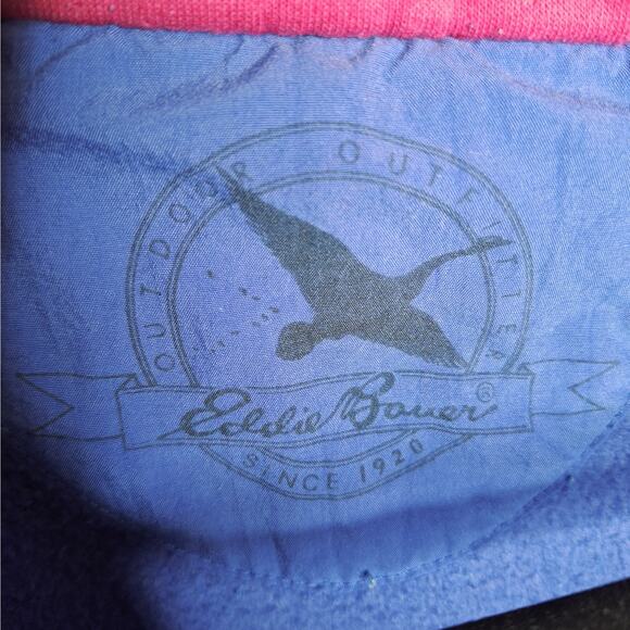 Vintage 90s Eddie Bauer Pullover Men's Large Fleece Snap Sweater Outdoors 90s - Picture 3 of 12